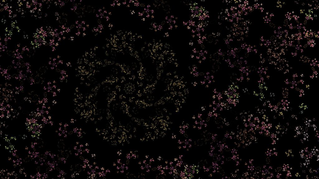 3840x2160 Abstract Spiral Dot Wallpaper on Black Background