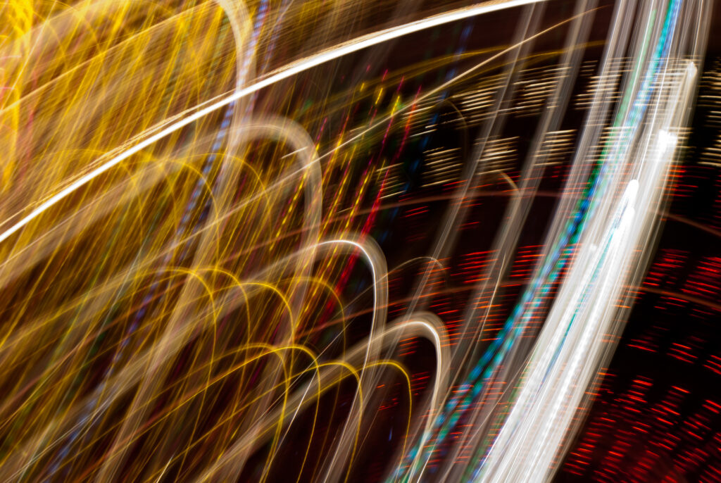 Colorful Abstract Wallpaper with Light Trails and Blurred Patterns