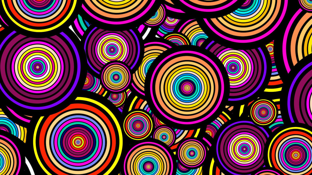 Vibrant Abstract Wallpaper: Colorful Circles & Dynamic Background