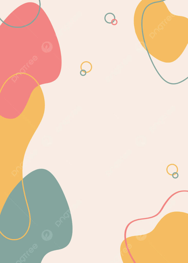 Colorful Abstract Wallpaper with Organic Shapes in Warm Hues