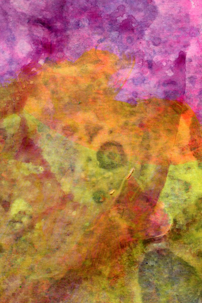 Colorful Abstract Wallpaper with Vibrant Paint Stains & Patterns