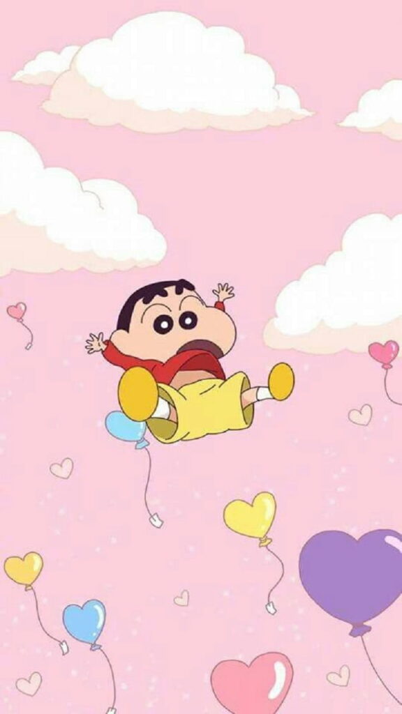 Colorful Adventures: Crayon Shinchan HD Phone Wallpaper