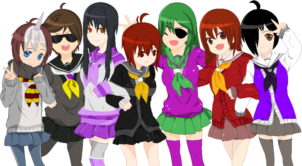 Colorful Animated Friends Wallpaper: Fun Poses and Friendship Vibes