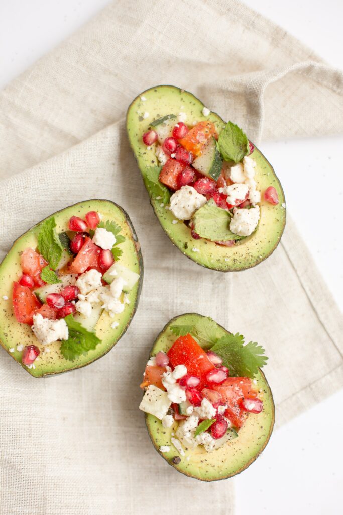 Vibrant Avocado Wallpaper: Fresh Fruits, Herbs, & Pomegranate Seeds