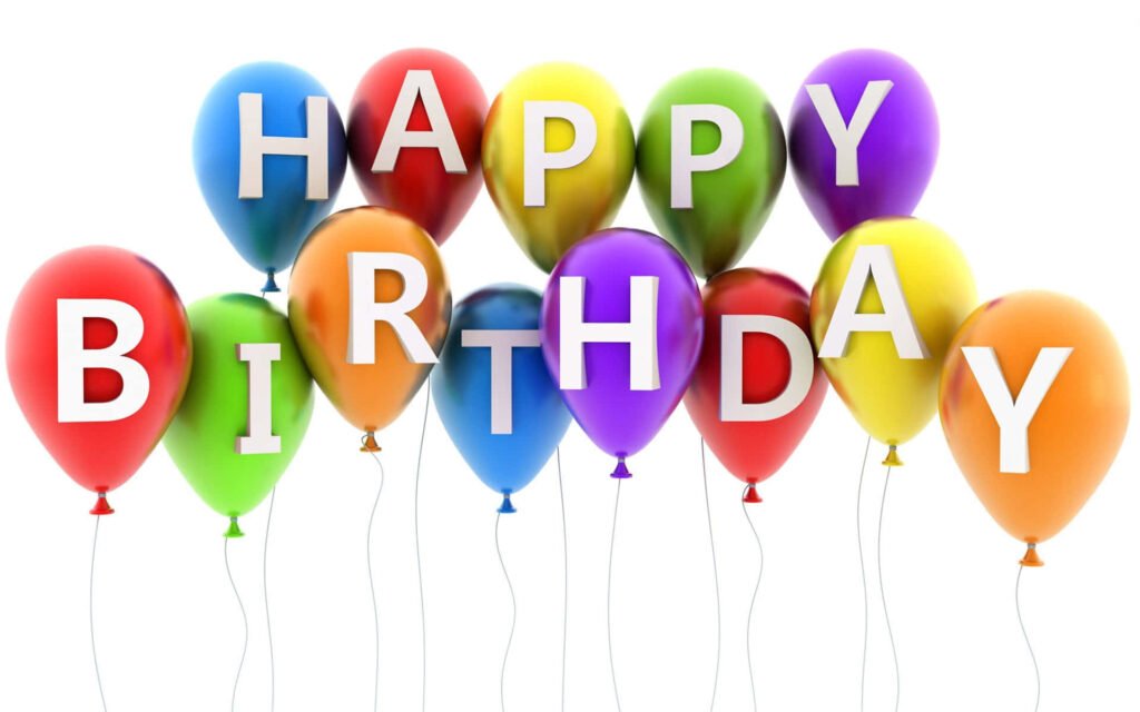 Vibrant Balloon Wallpaper: Festive Happy Birthday Background