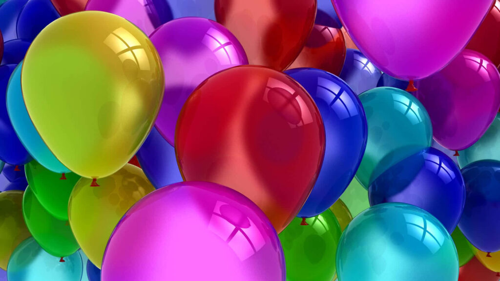Vibrant Colorful Balloons Filling Festive Scene - Bright Background Wallpaper