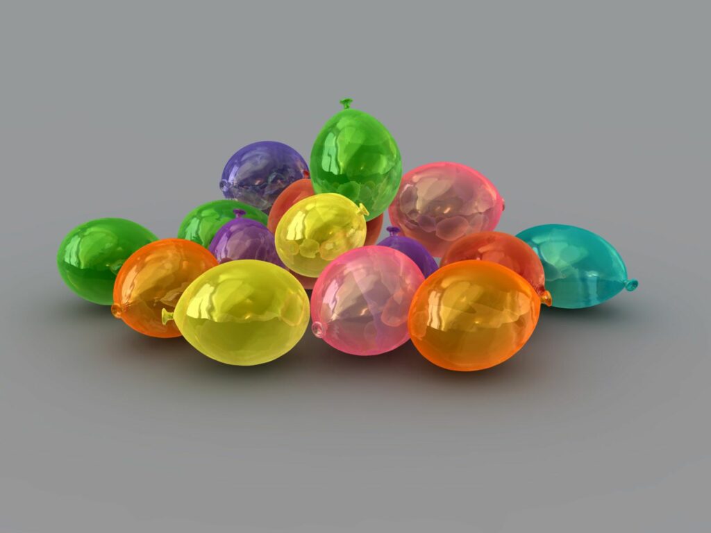 Vibrant Colorful Balloon Wallpaper on Gray Background - 1600x1200