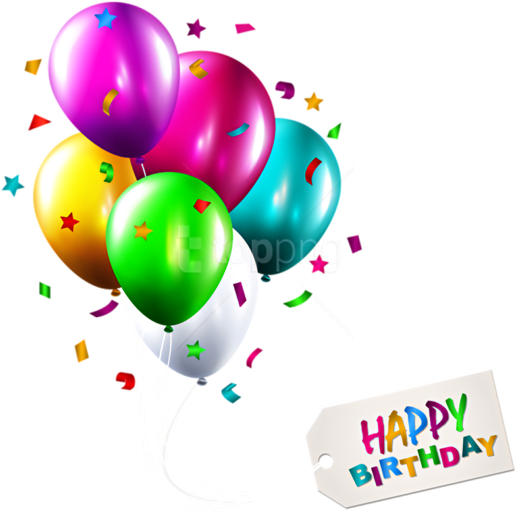 Colorful Birthday Balloons & Confetti Wallpaper for Celebrations