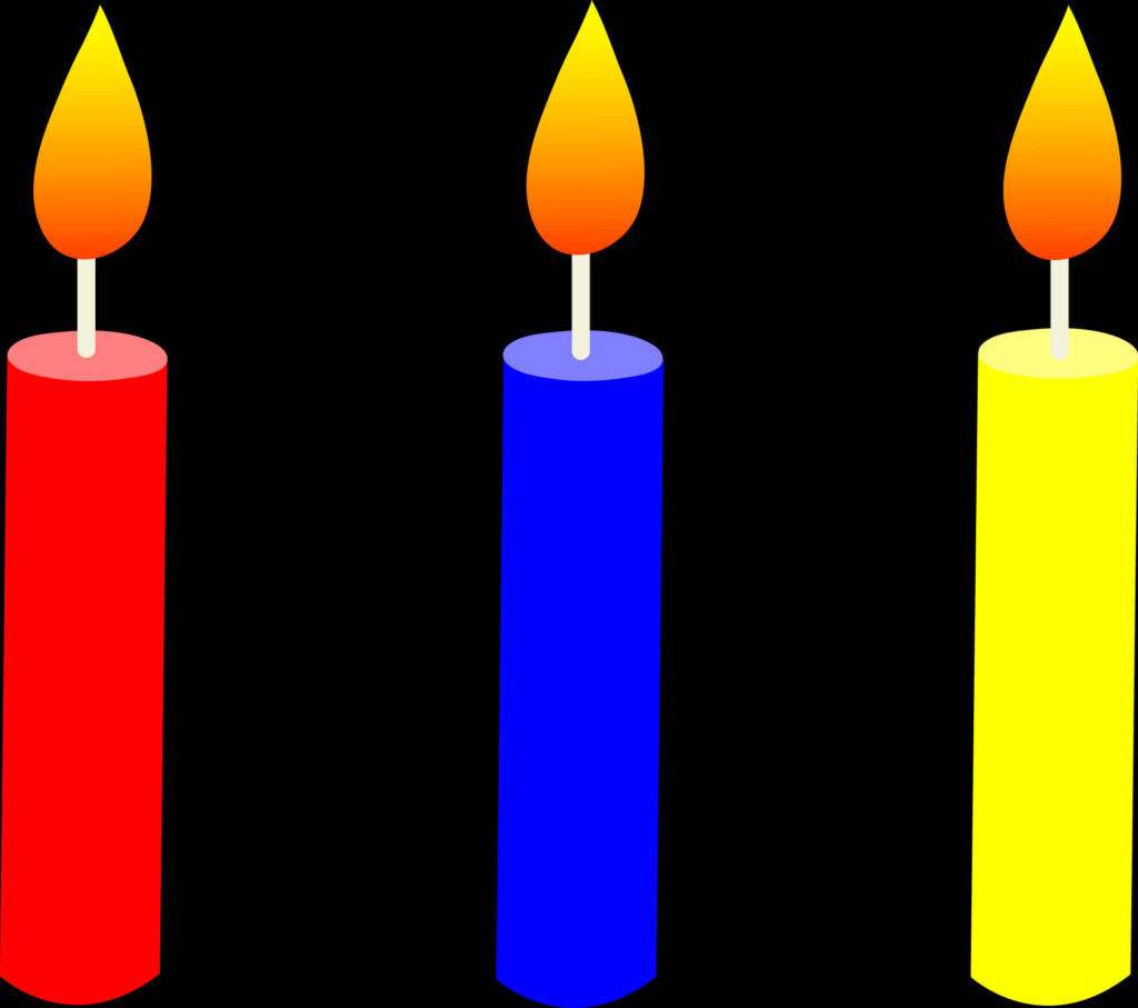 Festive Colorful Birthday Candles on Black Background Wallpaper