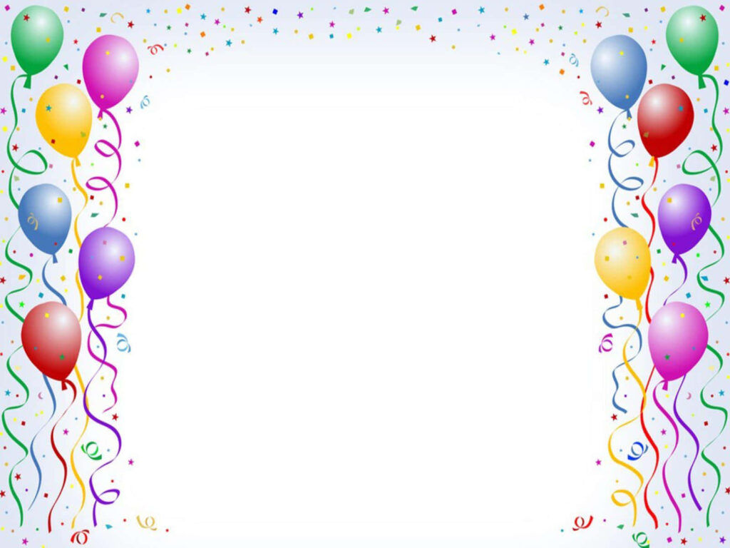 Festive Birthday Wallpaper: Colorful Balloons & Ribbons Background
