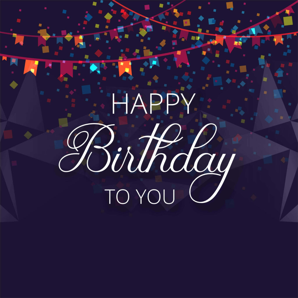 Colorful Confetti Birthday Wallpaper - Cheerful Elegant Design