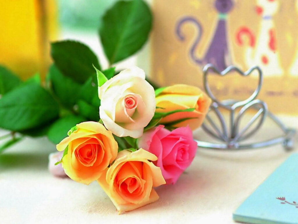 Vibrant Petals: Captivating Floral Display on a Pristine Surface - Striking HD Background Image Wallpaper