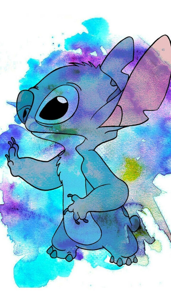 Vibrant Blue Character Wallpaper for a Playful iPhone Background