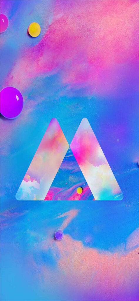 Colorful Blue & Pink Triangle Wallpaper for Samsung A51