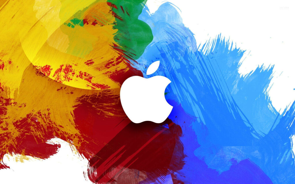 Vibrant Brush Strokes Transform Macbook Air Wallpaper with Colorful Paint Splashes