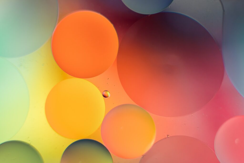 Vibrant Colorful Bubbles Gradient Wallpaper - Abstract Water Background
