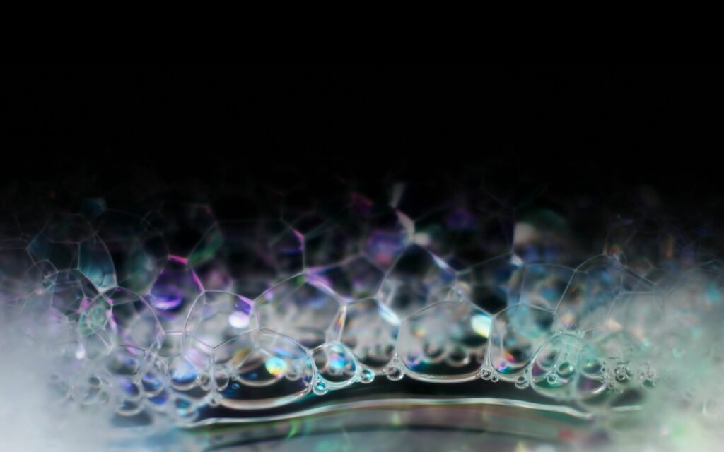 Colorful Bubble Close-Up: Mesmerizing Abstract Foam Wallpaper