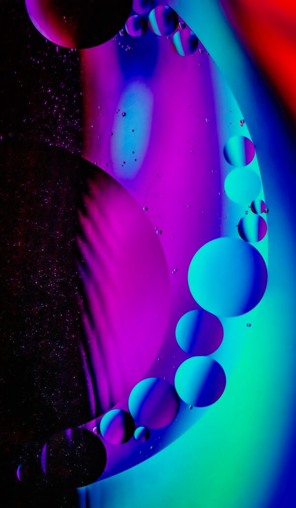Vibrant Colorful Bubble Wallpaper with Gradient Background - HD 4484x7680