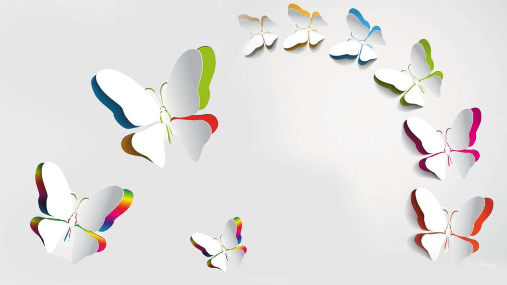 Vibrant Butterfly Wallpaper: Colorful Design for a Lively Background