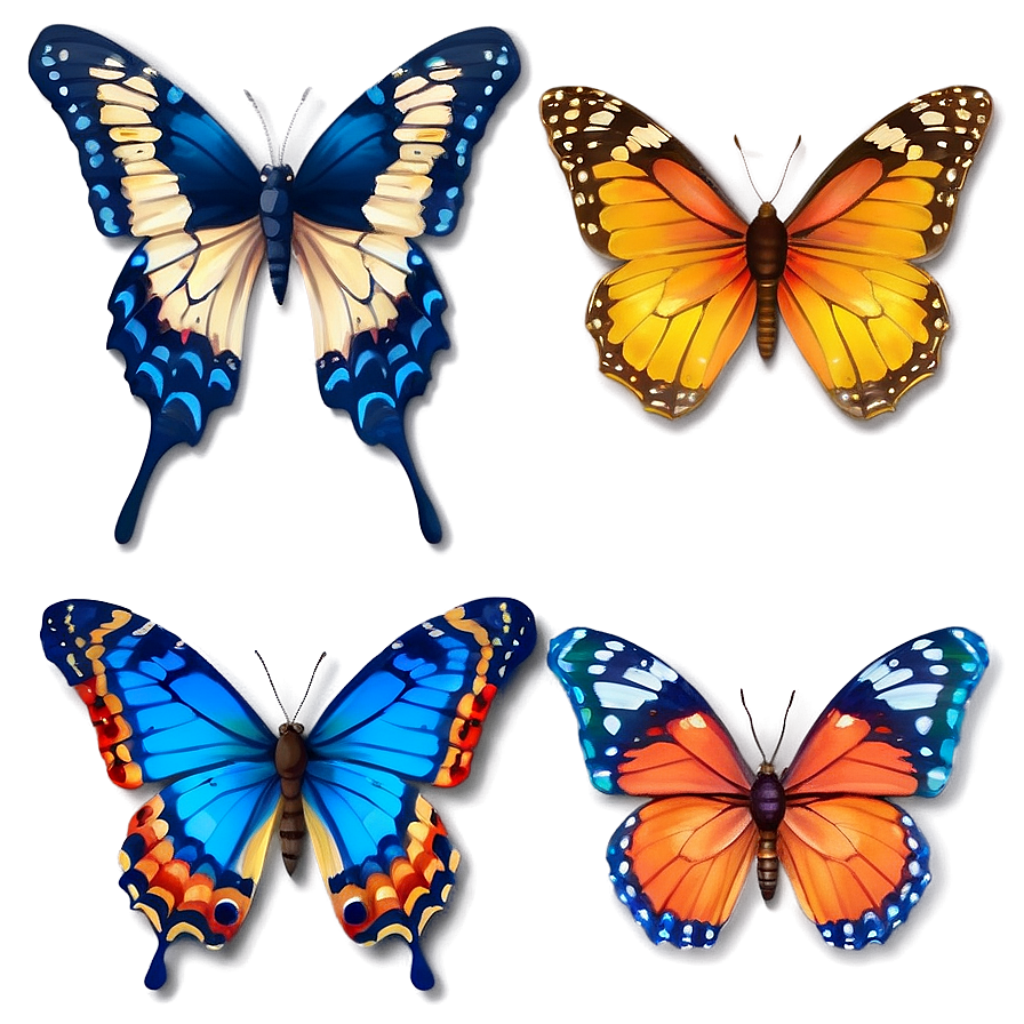 Colorful Butterfly Wallpaper: Vibrant Patterns on Soft Gradient Background