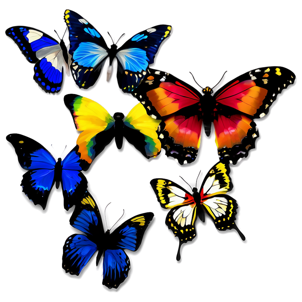 Colorful Butterfly Wallpaper: Vibrant Patterns on Soft Gradient Background