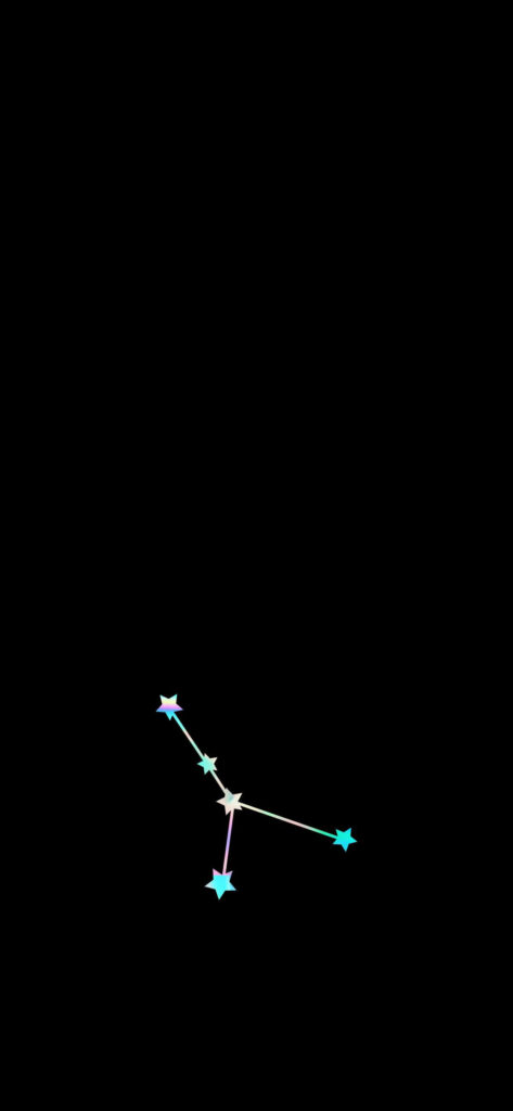 Minimalist Cancer Zodiac Wallpaper: Stars on Black Background