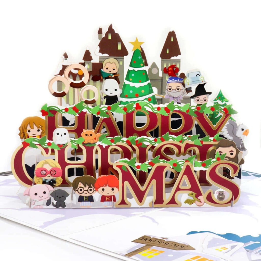 Colorful Cartoon Christmas Wallpaper - Festive Holiday Scene