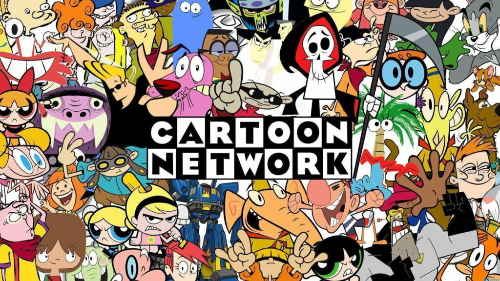Vibrant Cartoon Network collage with Powerpuff Girls Dexter Billy Mandy and classic logo wallpaper
