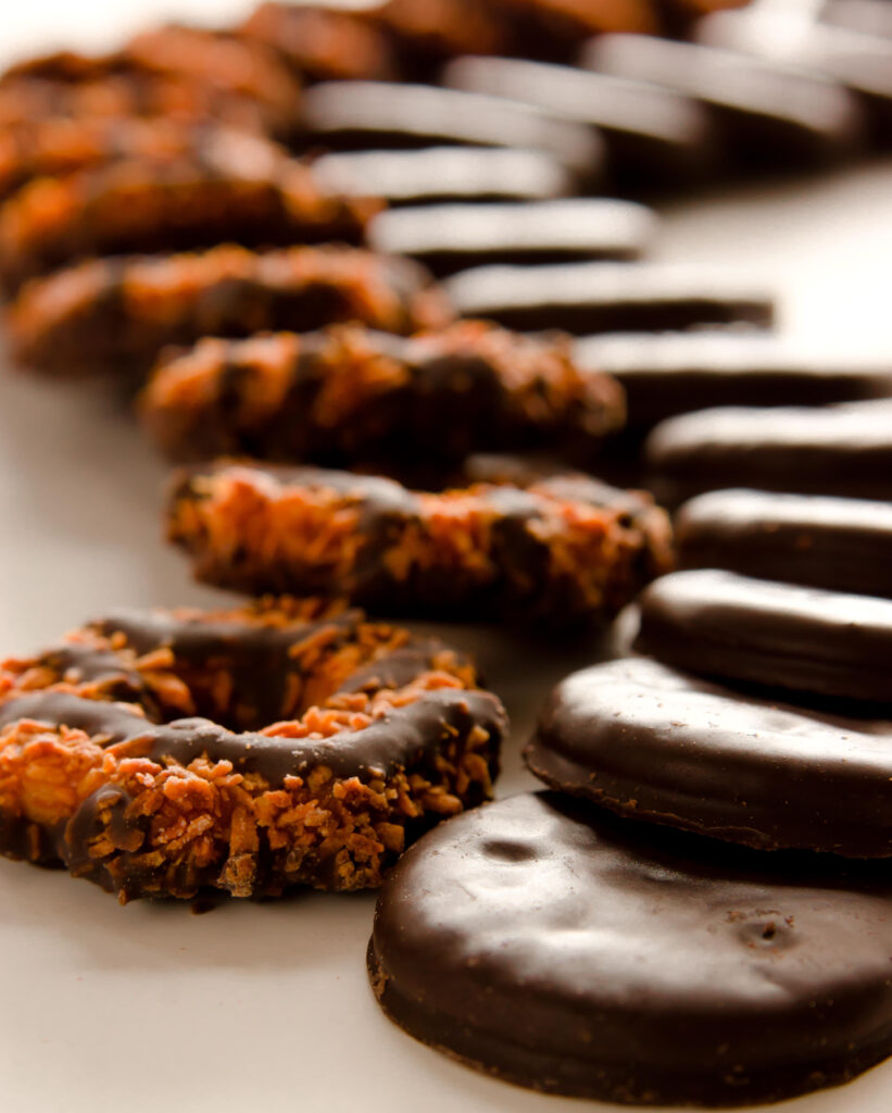 Delicious Chocolate-Covered Biscuits & Cookies Wallpaper Background
