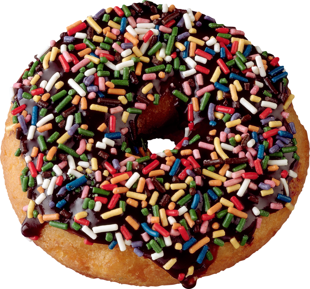 Colorful Chocolate-Sprinkled Doughnut Wallpaper for Dessert Lovers