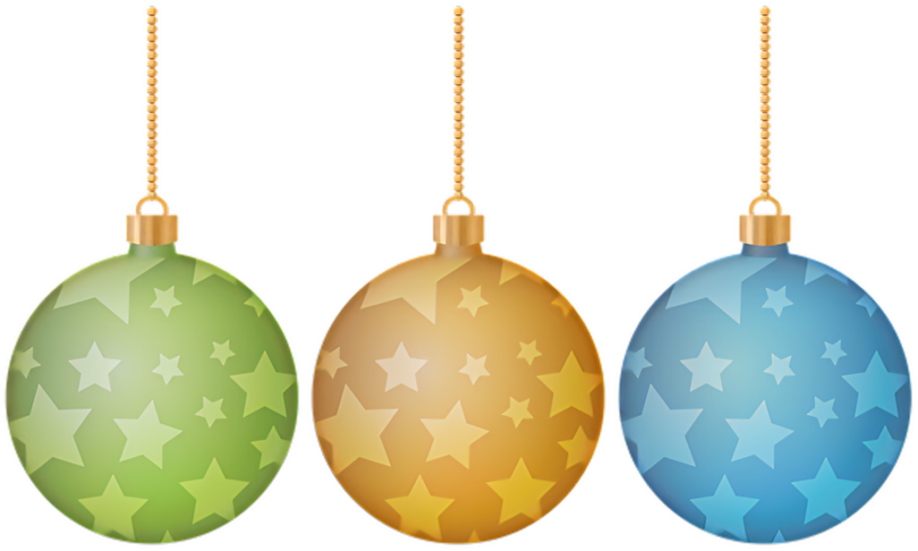 Colorful Christmas Baubles Wallpaper: Festive Star Pattern Design