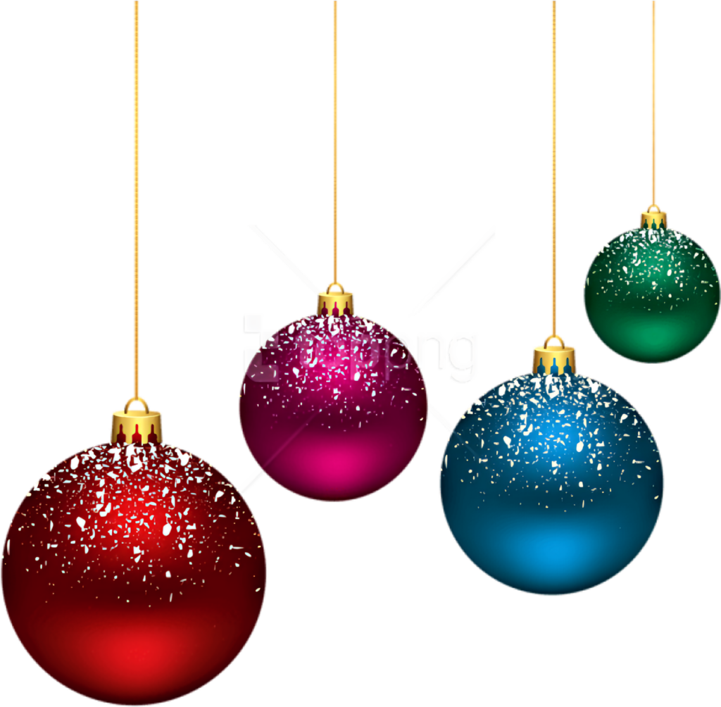 Colorful Christmas Baubles Wallpaper with Snowy Pattern & Gold Strings