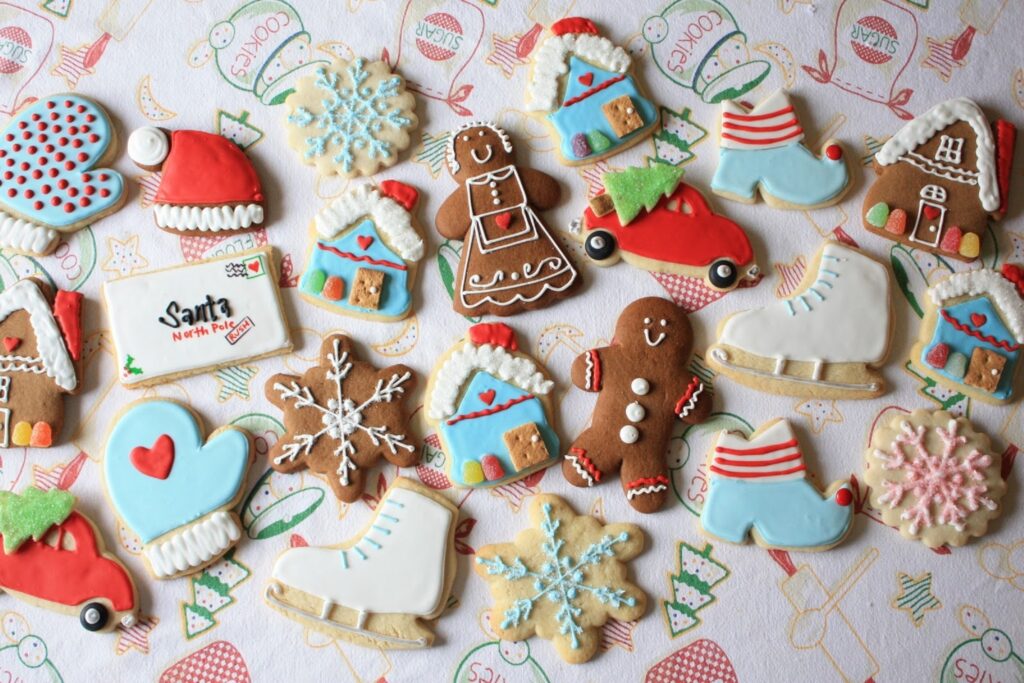 Colorful Christmas Cookie Wallpaper for Festive Holiday Cheer