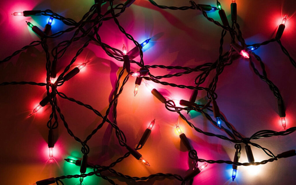 Vibrant Christmas Lights Wallpaper: Festive Holiday Background