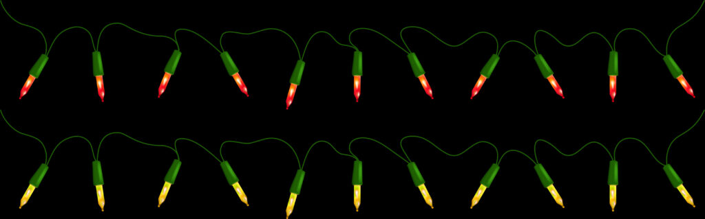 Vibrant Christmas Lights Wallpaper on Sleek Black Background