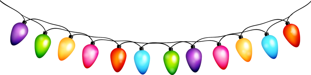 Vibrant Christmas Lights Wallpaper - Festive Transparent Background
