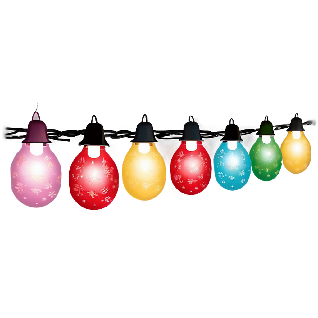 Colorful Christmas Lights Wallpaper with Detailed Bulbs on Soft Background