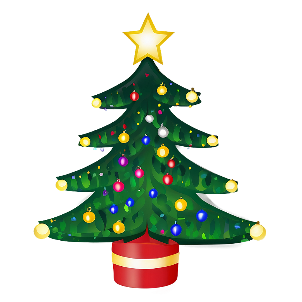 Cheerful Christmas Tree Wallpaper with Colorful Ornaments