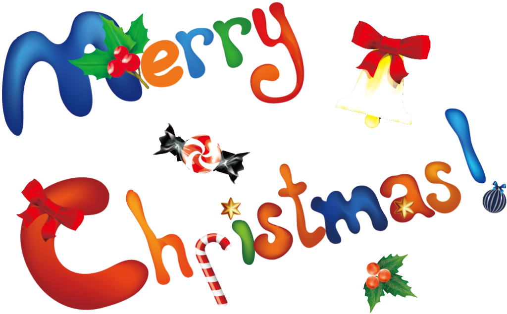 Festive Christmas Wallpaper: Playful 'Merry Christmas' Design