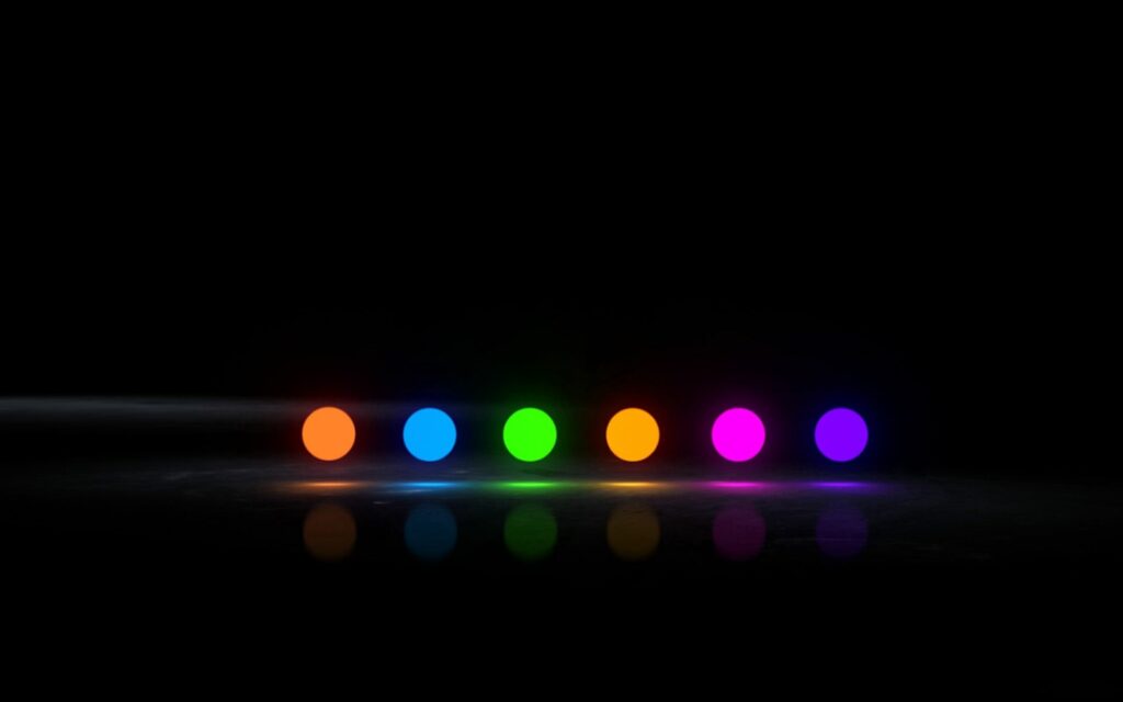 Vibrant Colorful Circles Wallpaper on Black Background - 1920x1200