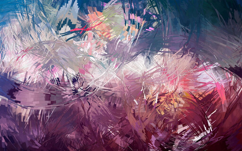 Vibrant Paper Strips in a Festive Confetti Display: An HD Abstract Wallpaper