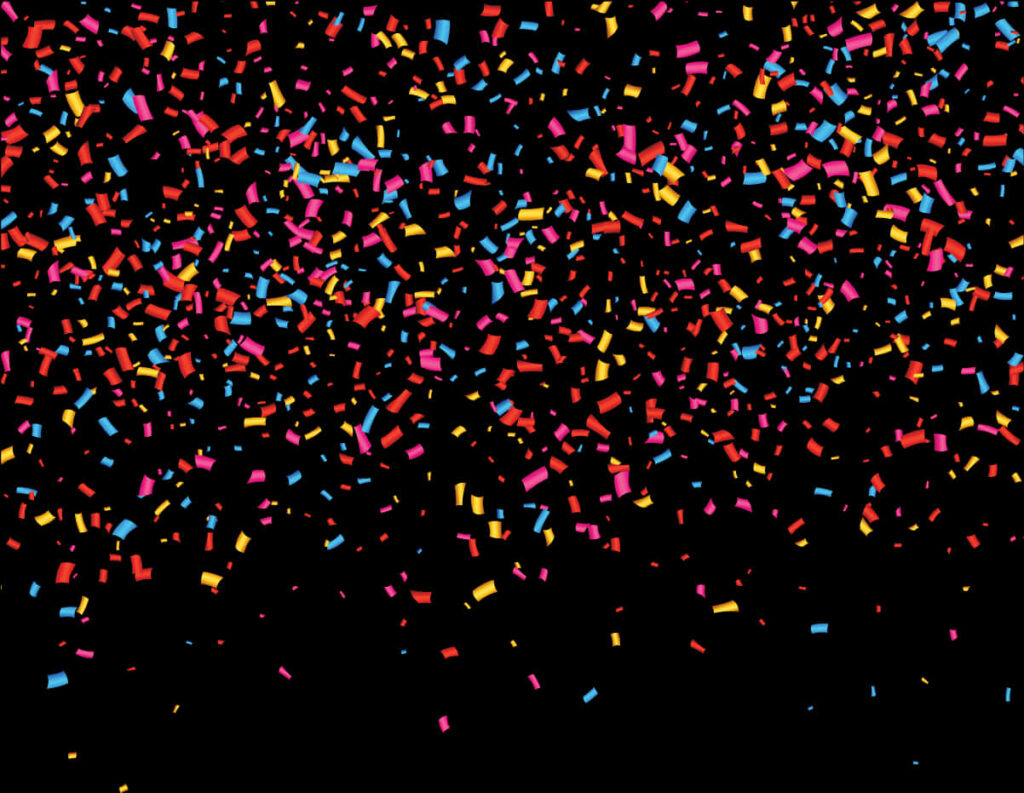 Vibrant Colorful Confetti Wallpaper on Dark Background for Festive Vibes