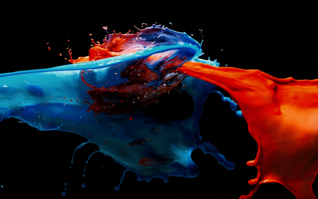 Colorful Creativity: A Simple and Aesthetic Paint Splash Wallpaper for Macbook Pro