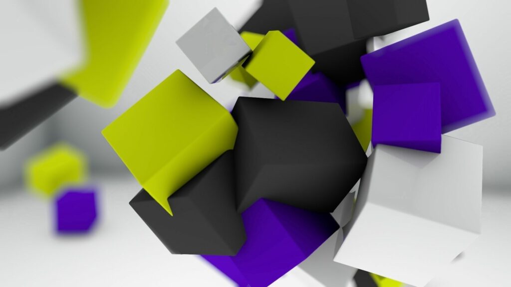 Colorful Cube Wallpaper: Dynamic Geometric Design for Bright Background