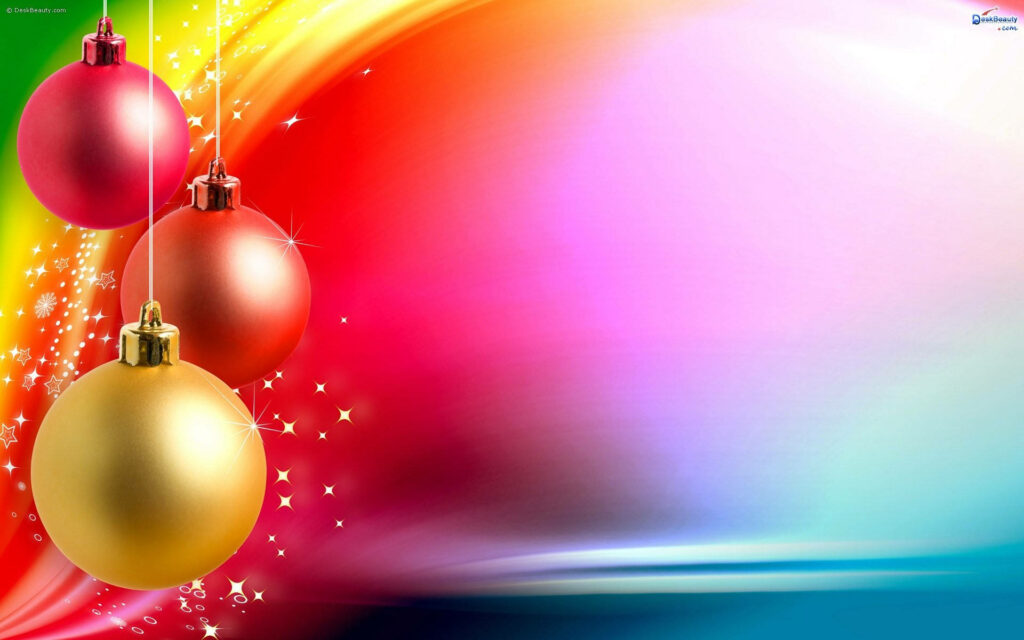 Vibrantly Decorated Christmas Ornaments Bring Festive Charm to this Holiday Background Wallpaper