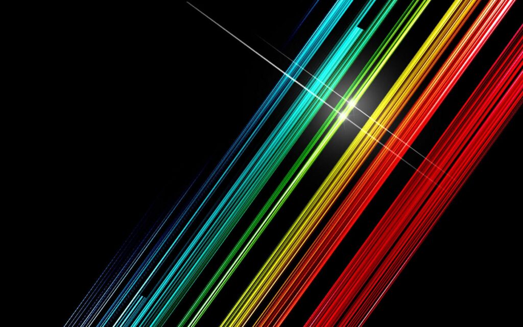 Vibrant Diagonal Line Wallpaper with Starburst on Dark Background