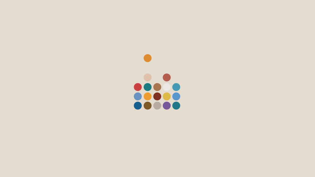 Colorful Dots on Beige: Minimalist Wallpaper Design
