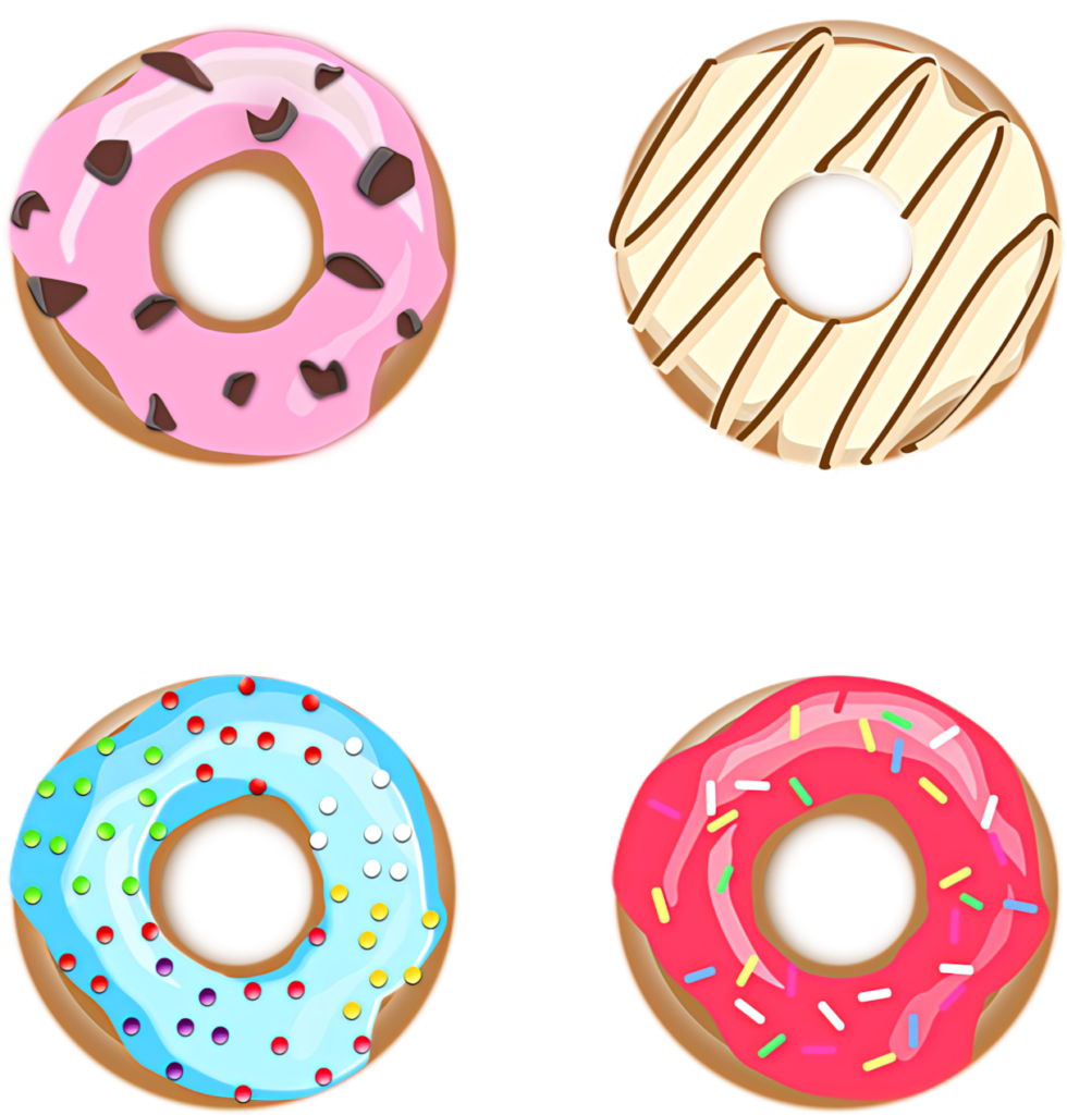 Colorful Doughnuts Wallpaper: Delicious Decorated Treats Background
