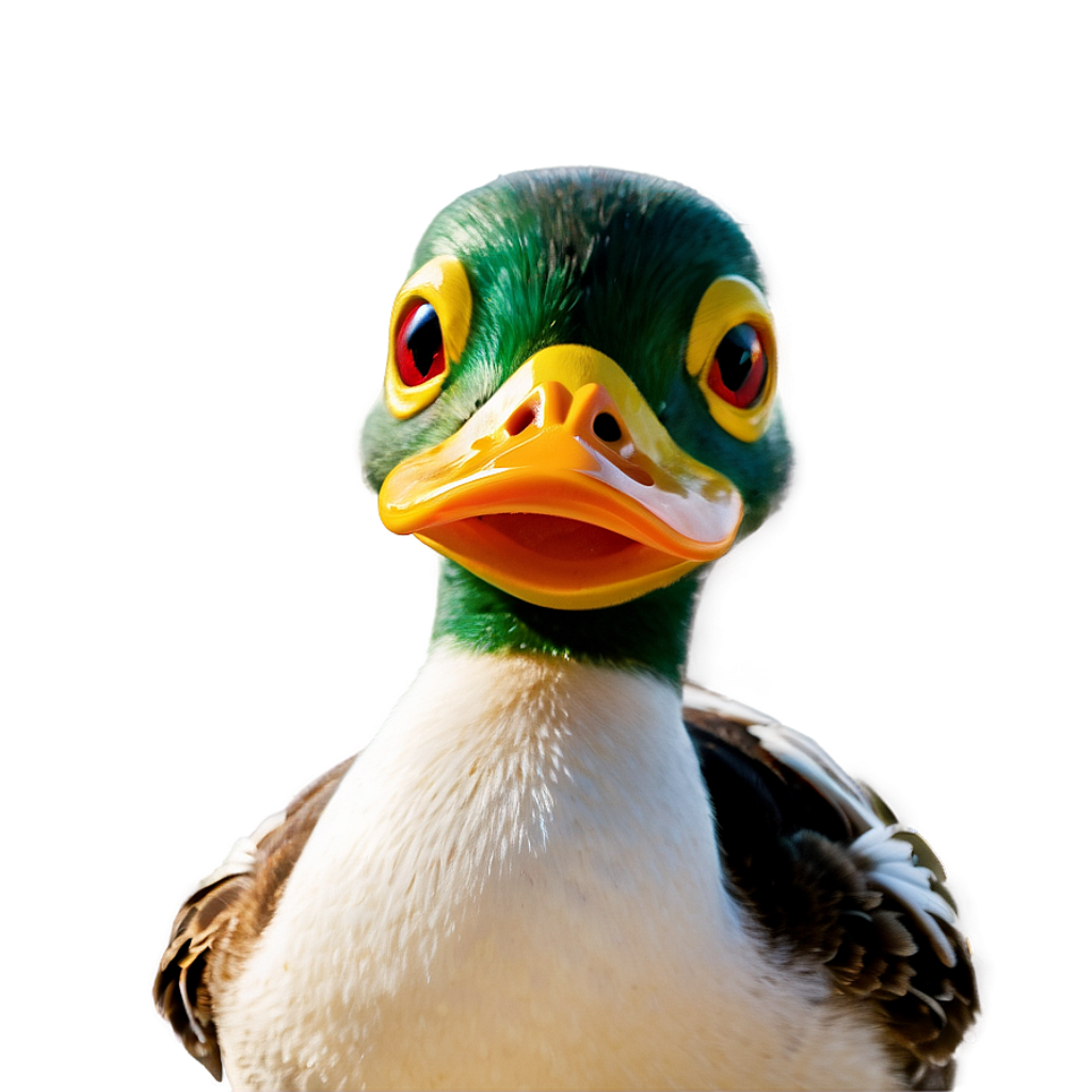 Colorful Duck Close-Up: Vibrant Feathers & Playful Details Wallpaper