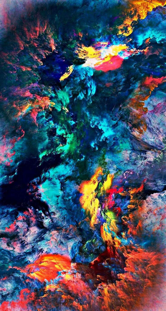 Colorful Explosion: A Stunning 3D Phone Wallpaper